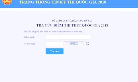 Hướng dẫn tra cứu điểm thi THPT Quốc gia 2018 theo tỉnh thành